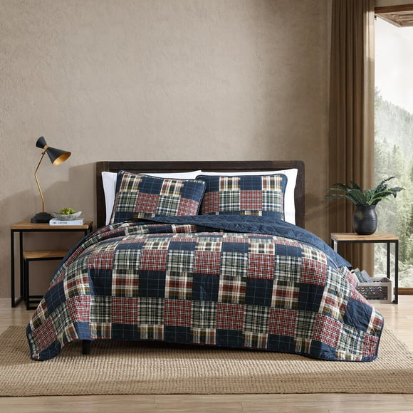 Eddie Bauer Home | Madrona Collection | Bedding Set - 100% Cotton Light-Weight Quilt Bedspread, Pre-Washed for Extra Comfort, Twin, Red