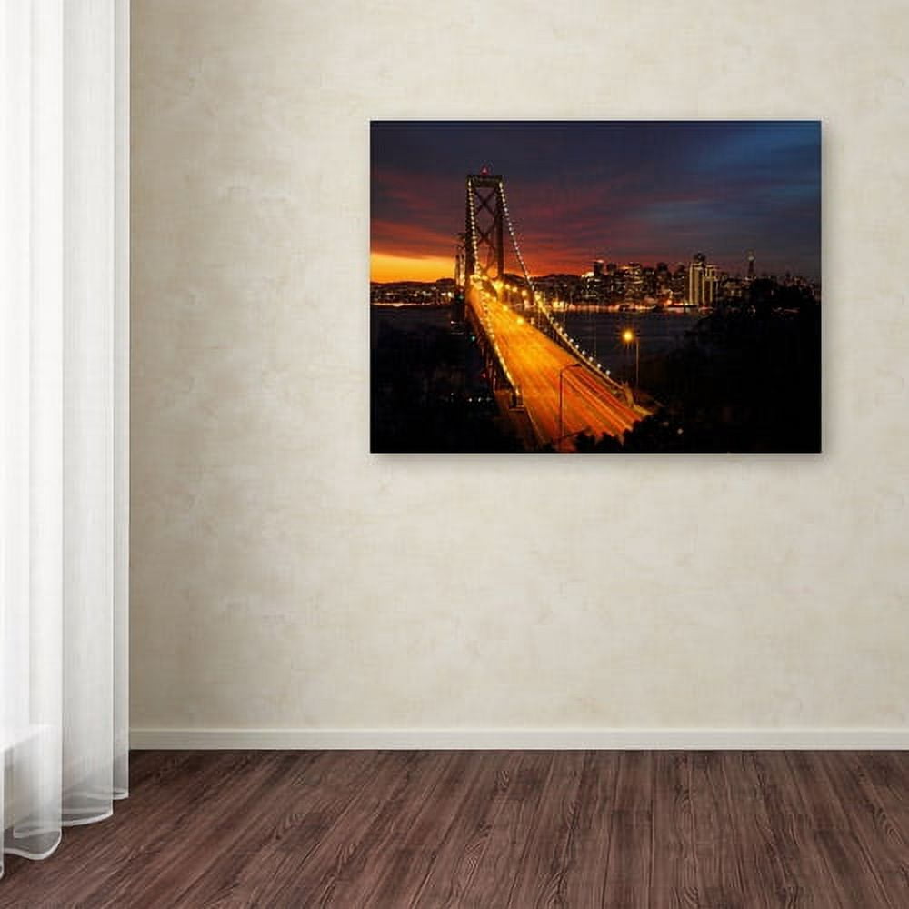 Trademark Fine Art "Bay Bridge" Canvas Art by Pierre Leclerc