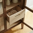 thumbnail image 4 of Modway Nell 71" Glass Door Tall Display Storage Cabinet in Walnut, 4 of 10