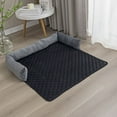 thumbnail image 5 of Household Winter Pet Plush Mat Bedroom Sofa Couch Floor Pad Small Medium Animal Resting Sleeping Warm Bed Washable Grey Black 90x120cm, 5 of 10