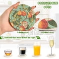 thumbnail image 3 of Fruit and Leaves 6 Pcs Drink Coasters with Holder Absorbent Coasters Woven Coasters for Drinks Table Desk Protection Home Decor, 3 of 7