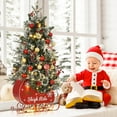 thumbnail image 7 of Artificial Christmas Tree For Entrances,Includes 200 Lights and Pot,Pre-Lit Holiday Xmas Tree,Snow Flocked Christmas Tree with Pine Cones, Red Berries, Sleigh-Shaped Base, 7 of 7