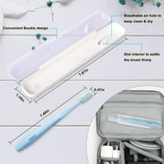 SUREE Gentle on Gums Toothbrush with Travel Case for Sensitive Teeth, Extra Soft, 4 Pack