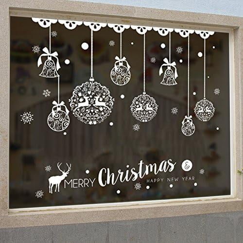 putnchl Christmas Stencils for Window Glass Large Christmas Stencils for Crafts Reusable Xmas Snowflake Bauble Holiday Stencil for Painting on Wood Wall Fabrics Decor