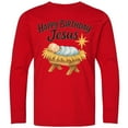thumbnail image 3 of Inktastic Happy Birthday Jesus Nativity Christmas Long Sleeve Youth T-Shirt, 3 of 5