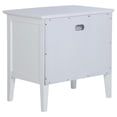 thumbnail image 3 of Heo Nightstand, 1 Brown Rattan Woven Drawer, Open Shelf, White Wood, 3 of 6