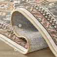 thumbnail image 2 of UERMEI 10'x12' Washable Large Area Rugs for Living Room,Vintage Floral Boho Printed Carpet, Non Slip Indoor Rugs for Bedroom Home Decor Carpets,with 6Pcs Rug Tape,Black/Sage/Brown, 2 of 11