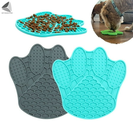 UPC: 0840271564081 | Sixtyshades Pet Slow Feeder Mat Raw Paws Silicone Non Slip Dog Feeding Mat for Training Dog Anxiety Relief (Gray)