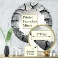 thumbnail image 3 of Designart "Patterns in Grey Desert II" Landscapes Round Wall Mirror - Traditional Oval Printed Decorative Oversized Mirror - Multiple Color Options, 3 of 4