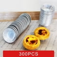 thumbnail image 4 of 300pcs Disposable Aluminum Foil Eggs Tart Pan Mini Pot Pie Tart Cupcake Mould Bake Base Plate Tin Tray, 4 of 8