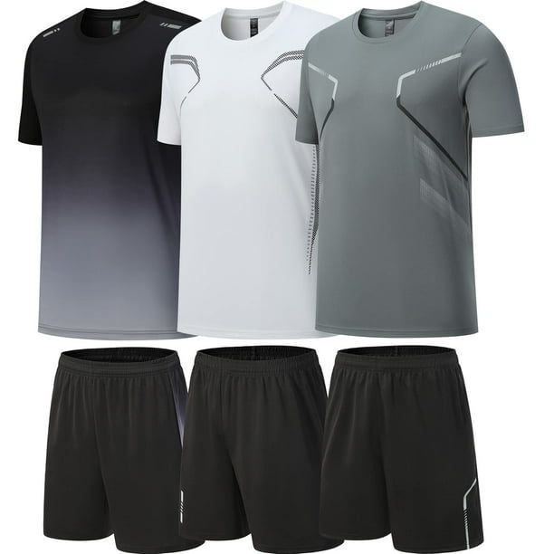 Mens Activewear Set 6 Pcs Work out clothes gym for men Sport Active Fit Tracksuit