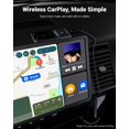 thumbnail image 5 of Adaptador Inalámbrico Carplay Con Control De Video Espejo Y Deslizamiento A Través De La Pantalla Táctil Del Automóvil Espejo Bidireccional Modos Duales Plug & Play No Necesita Aplicación Gris, 5 of 5