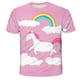 thumbnail image 1 of Girls 3D Unicorn Print T-shirt Cute Pink Unicorn T-shirt Girls Summer T-shirt Tops Kids Cartoon Clothes Casual Teen T-shirts14T Gong Bohan LED, 1 of 2