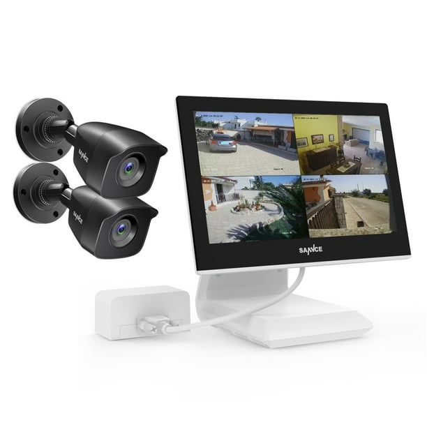 SANNCE 10"1 LCD monitor 5in1 4CH DVR,Indoor Outdoor Waterproof,2PCS