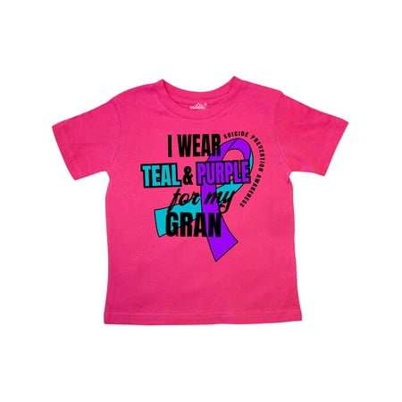 

Inktastic Suicide Prevention I Wear Teal and Purple for My Gran Gift Toddler Boy or Toddler Girl T-Shirt