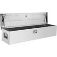thumbnail image 2 of Yesurprise 48" Heavy Duty Aluminum Truck Tool Box Waterproof Storage Organizer Chest with Diamond Plate Side Handles Lock & Box, 2 of 6