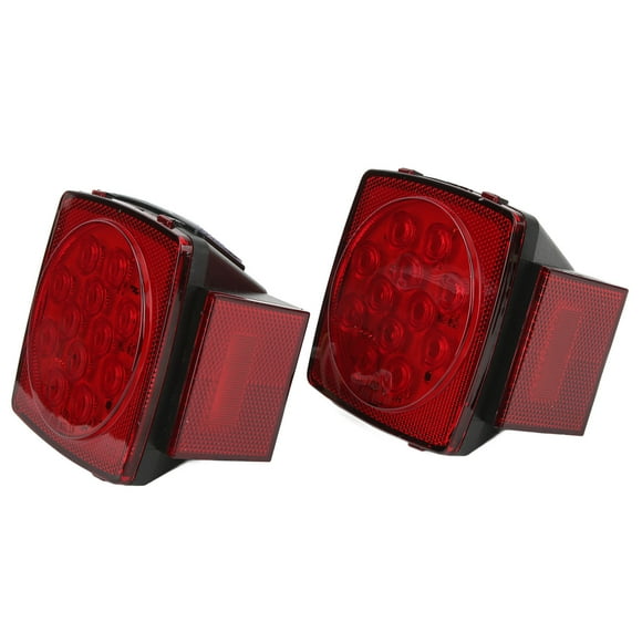 Trailer Tail Brake Light, Plastic Energy Saving LED Square Trailer Light High Security For Campers Boats Snowmobiles