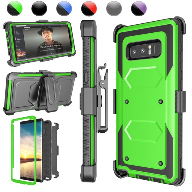 Galaxy Note 8 / S9 Plus / S9 Cases Cover, Galaxy S9 Holster Belt, Heavy Duty Protection Full-body Rugged with Kickstand + Holster Belt Clip Carrying Armor Case Shell