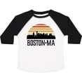 thumbnail image 3 of Inktastic Boston Massachusetts Skyline Sunset Boys or Girls Toddler T-Shirt, 3 of 5