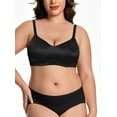 thumbnail image 5 of Deyllo Women Plus Size Sport Underwire Bras Seamless Wireless Bralette Comfortable Bra Black Soft Everyday Solid Color Bras Clothes Size 40B, 5 of 5