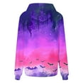 thumbnail image 6 of Women Plus Size Hoodies Loose Tie-Dye Printing Hooded V-neck Pocket Long Sleeve Sweatshir, 6 of 7