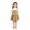 Khaki, variant on Ruyang Sets for Girls Puff Long Sleeve Knit Top Bow Decor Leather Suspender Skirt Clothes Toddler Kids Sweet Lounge Outfits