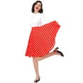 thumbnail image 6 of IBTOM CASTLE Women Pleated Vintage Skirt Floral Print A-Line Midi Skirts 50s Polka Dots Knee-Length Flared Swing Cocktail Party Dresses XL Red - Polka Dots, 6 of 8