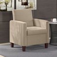 thumbnail image 2 of HOMCOM Fauteuil d'Appoint Moderne en Tissu avec Patins Antidérapants, Brun Pâle, 2 of 10