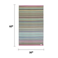 thumbnail image 3 of Fab Habitat Outdoor Rug - Waterproof, Fade Resistant, Crease-Free - Premium Recycled Plastic - Striped - Porch, Deck, Balcony, Mudroom, Laundry Room, Patio - Cancun - Candy - 3 x 5 ft, 3 of 9