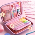 thumbnail image 1 of Estuche para lápices de escuela primaria para niñas, multifuncional, de doble capa, estuche para lápices de gran capacidad para niños, 1 of 3
