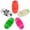 Mix of 5 colors, variant on Dr.Fish 20pcs Fishing Double Rattle Noise Rattle Beads Portable ABS Catfish Rig