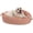Burnt Orange, variant on 52 in. Zig Zag Sherpa Donut Pet Bed - Black