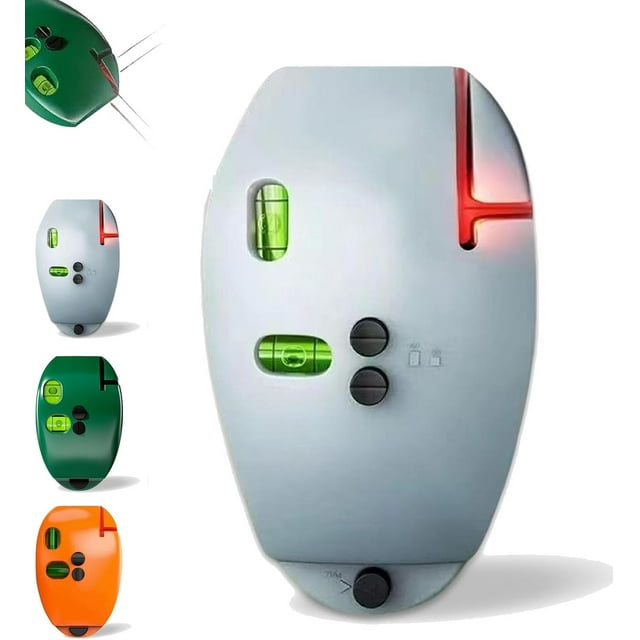 Laser Level Herramienta de Autonivelación con Rayo Rojo y Verde, Línea Cruzada de 90 Grados para Bricolaje