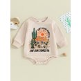 thumbnail image 2 of Bagilaanoe Newborn Baby Girl Oversized Romper Sweatshirt Long Sleeve Bodysuits Letter Print Pullover 3M 6M 12M 18M Infant Casual Tee Tops, 2 of 9