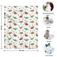 thumbnail image 4 of White Cartoon Dinosaurs Leaves Pattern Blanket,Comfortable Soft Flannel Throw Blanket,All Season,Warm Lightweight Blankets for Sofa Bed Couch Living Room Chair,30"x40", 4 of 4