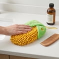 thumbnail image 5 of Unique Bargains Cute Corn Shaped Chenille Hanging Soft Absorbent Hand Towel Yellow 8" x 5", 5 of 6