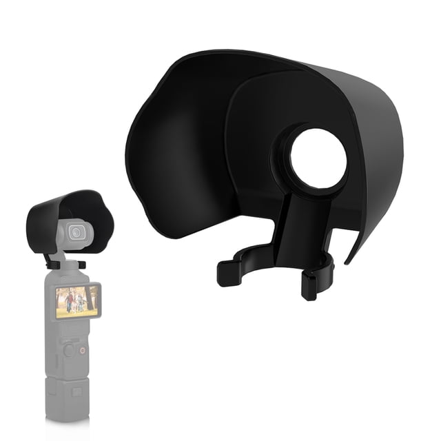PULUZ PU895B ABS Black Lens Hood for DJI OSMO Pocket 3 - Compact Camera Sunshade Accessory with Gimbal Adjustment & FPV Mode Optimization Tips Included