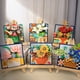 thumbnail image 2 of Ramo de rosas y girasoles en forma de bloques impresos en 3D para Navidad, regalo de cumpleaños de partículas pequeñas con adornos de caballete, 2 of 3