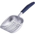 thumbnail image 1 of Scooper de arena para gatos, scoop de arena de metal duradero, scoop de arena de gato grande con mango azul hecho de aluminio sólido, scoop de arena de mano larga Feliz Sencillez, 1 of 5
