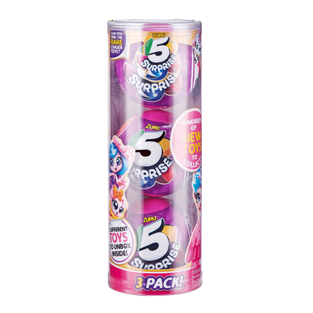 5 Surprise Pink Mystery Capsule NEW Series 2 Collectible Toy (3 Pack) by ZURU Novelty & Gag Toddler Toys