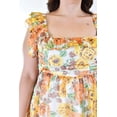 thumbnail image 4 of Vestido floreado Roman Fashion Chiffon Talla Extra 1100 Amarillo flores 40, 4 of 7