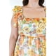 thumbnail image 4 of Vestido floreado de chiffon Roman Fashion Tallas Extras 1100 Amarillo flores 36, 4 of 7