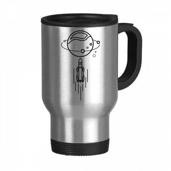 Launches Direction Satellite Surrounding Travel Mug Flip Lid Stainless Steel Cup Car Tumbler Thermos