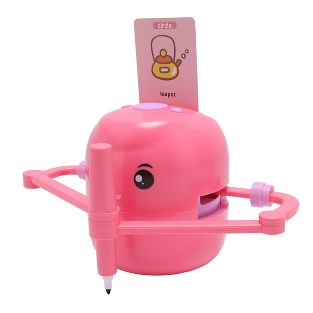 Robot Drawing Machine, Smart Interactive Drawing Robot Toy for Children Aged 5 and Above, Writing, Drawing, Problem Solving, Thinking with 100 Cards and 2 Pens