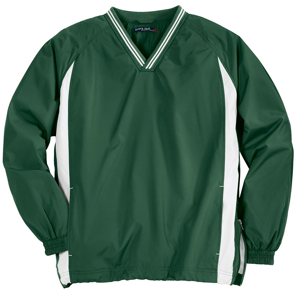 SportTek SportTek Tipped VNeck Raglan Wind Shirt