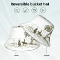 thumbnail image 6 of Balery Cowboys Riding A Horse Near A Tree Sun Hats for Men Women Bucket Hat UPF 50+ Buckey Hat Boonie Hat Foldable UV Protection Hiking Beach Fishing Summer, 6 of 9