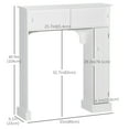 thumbnail image 3 of kleankin Over The Toilet Storage Cabinet with Sliding Doors, Cupboard, 3 of 10