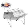 thumbnail image 1 of Irfora Estufa de leña para barbacoa portátil plegable de acero inoxidable 2 en 1 Camp Firepit Camping al aire libre Backpakcing Estufa de leña Irfora horno al aire libre, 1 of 7