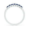thumbnail image 2 of ANGARA Natural Half Eternity Seven Stone Sapphire Wedding Ring in 14K White Gold for Women (Size-2.5mm) | September Birthstone, Anniversary, Jewelry Gift for Women | Natural Blue Sapphire Ring, 2 of 9