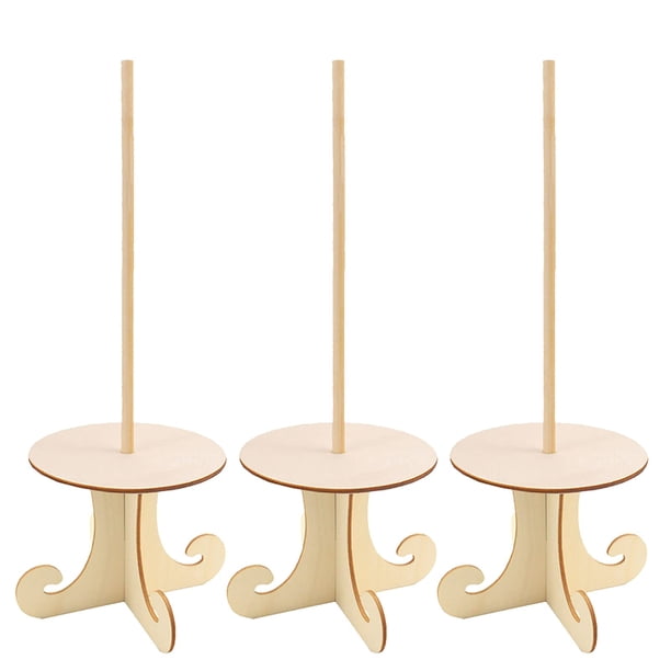 Soporte de madera para donas, soporte para donas, soporte de madera para decoración de tartas de cumpleaños, bodas, fiestas, paquete de 3